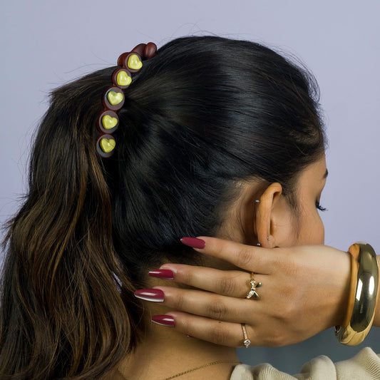 Heart Shape Banana Clip (12Pcs) - UBKWS1091