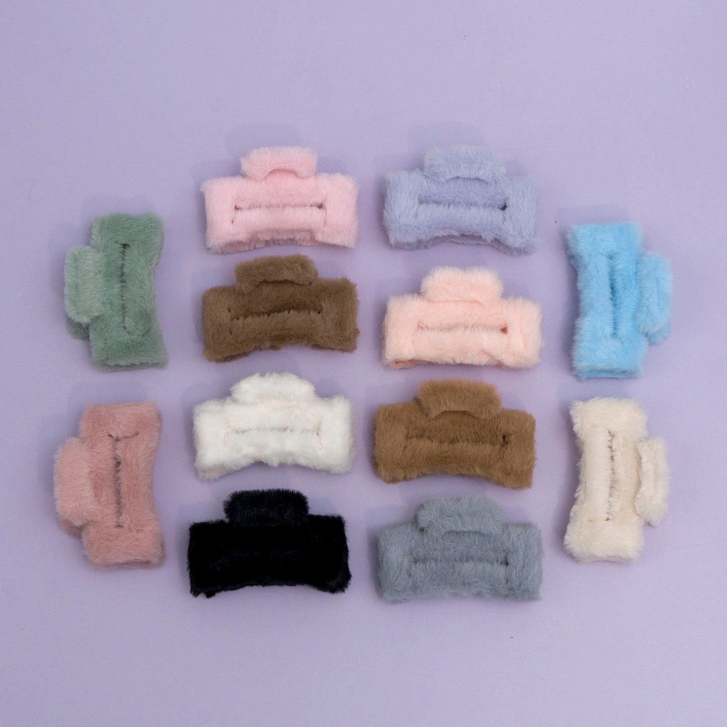 Korean Style Fur Hair Claw (12 Pcs) - UBKWS964