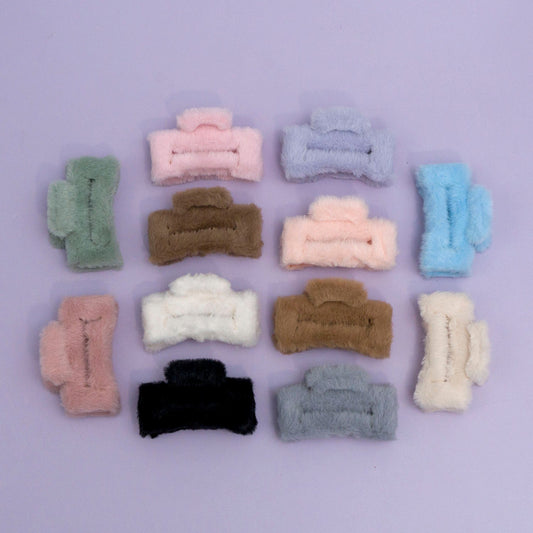 Korean Style Fur Hair Claw (12 Pcs) - UBKWS964
