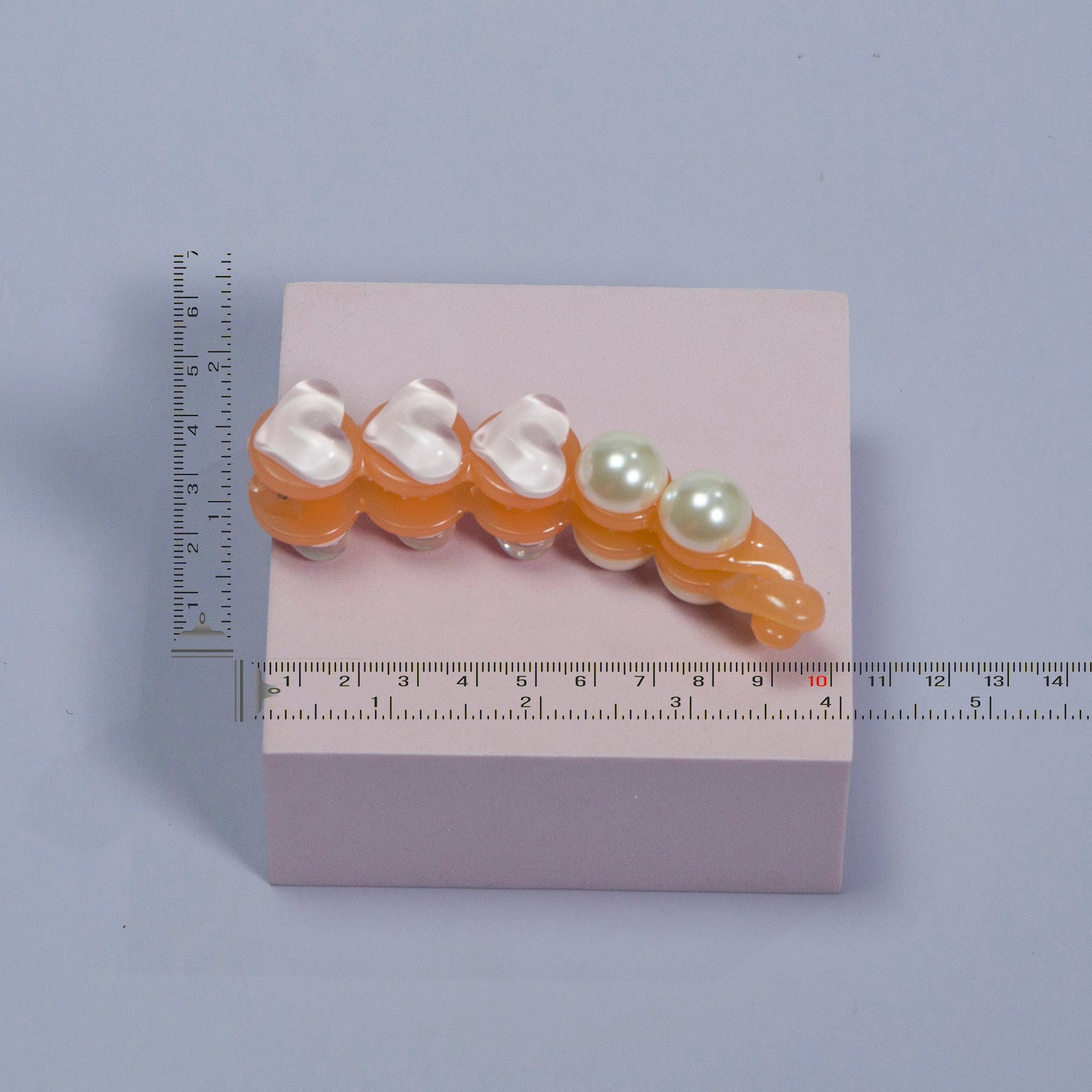 Heart & Pearl Banana Clip (12Pcs) - UBKWS1095