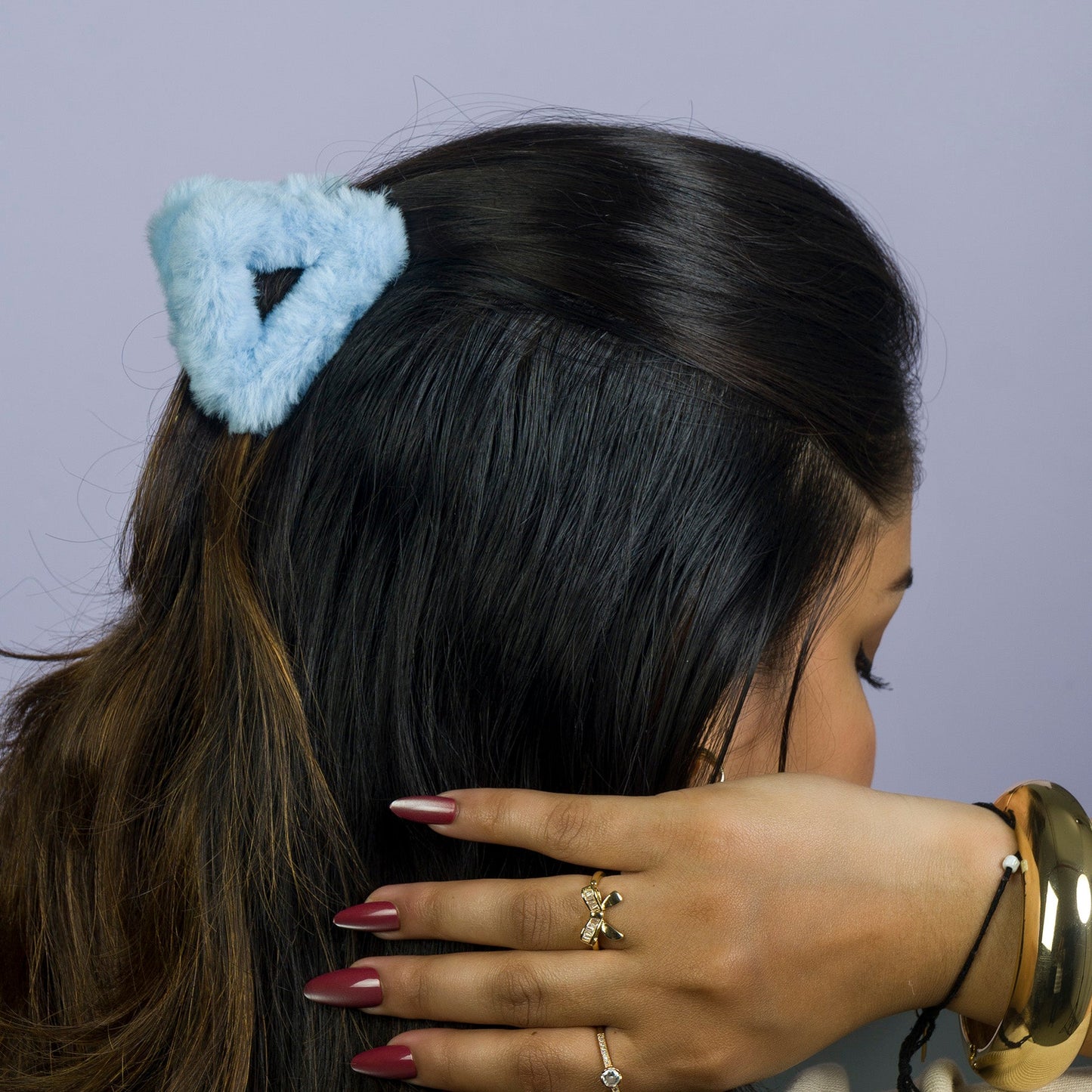 Triangle Fur Hair Claw (12Pcs) - UBKWS1099