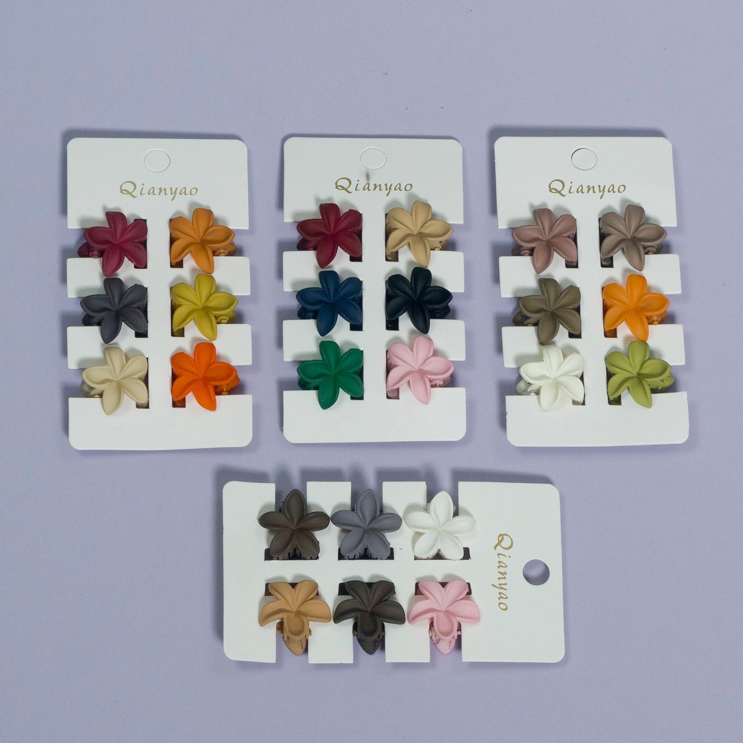 Mini Matte Hawaii Hair Claw (12 Sets) - UBKWS1109