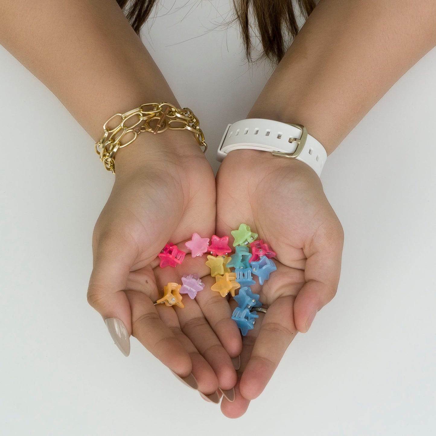 Mini glossy hair claws (12 Bottles) - UBKWS994