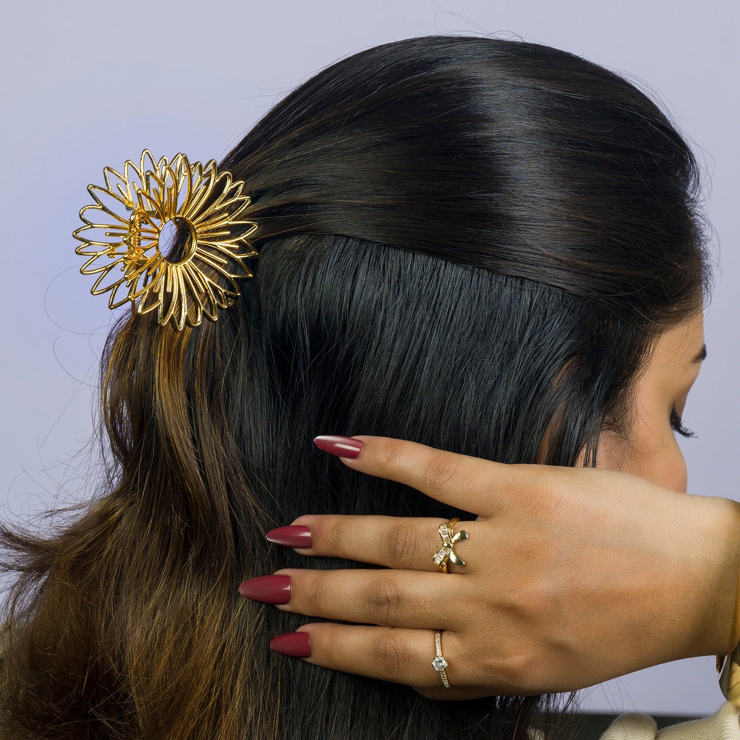 Metal hawaii hair claw (12Pcs) - UBKWS112
