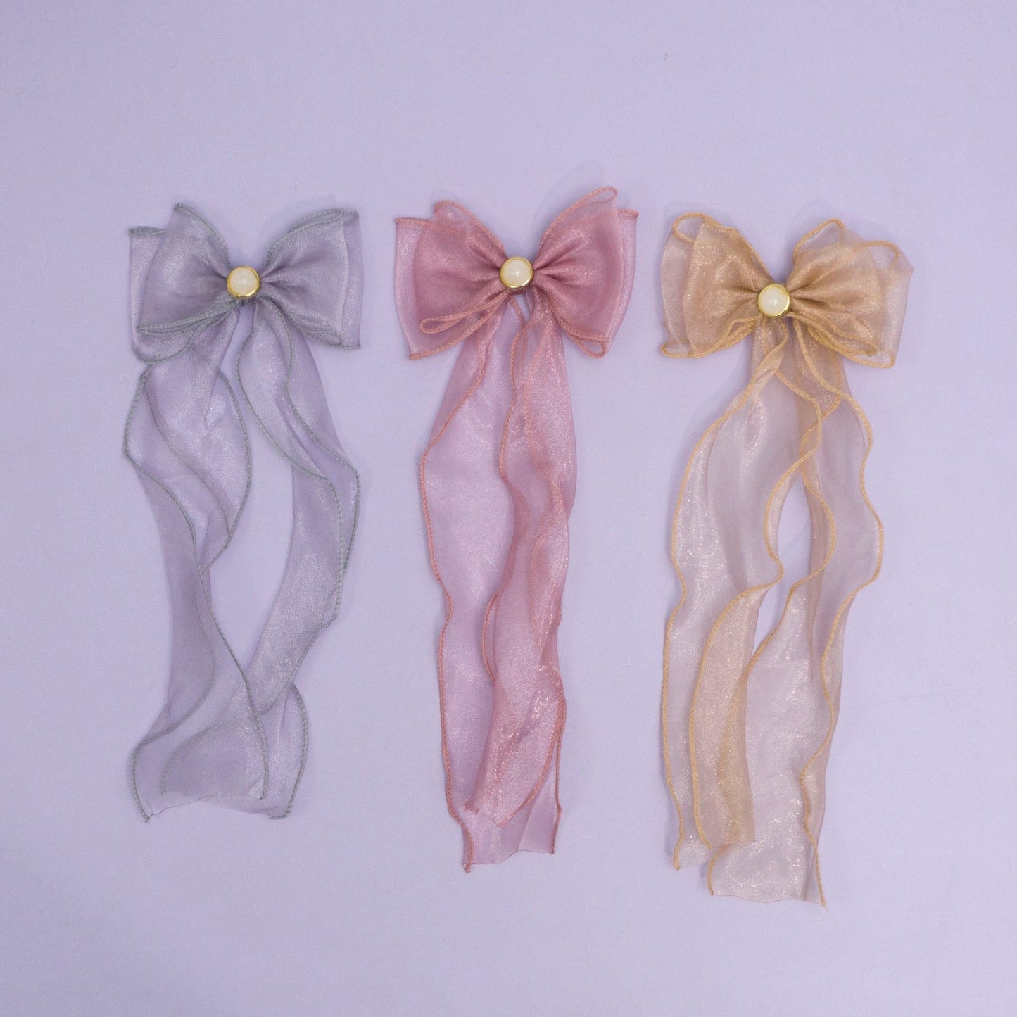 Organza Bow hair pins (12 Pcs) - UBKWS985