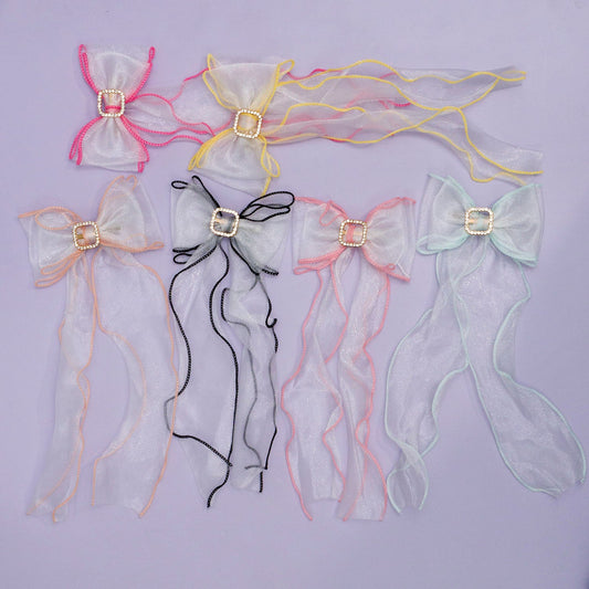 Organza Bow hair pins (12Pcs) - UBKWS987