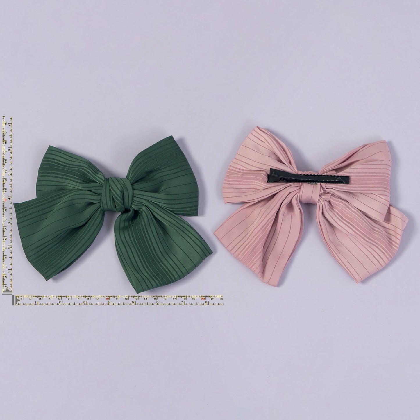 Strip Hair bow (Hair pin) (1Dz) - UBKWS2364