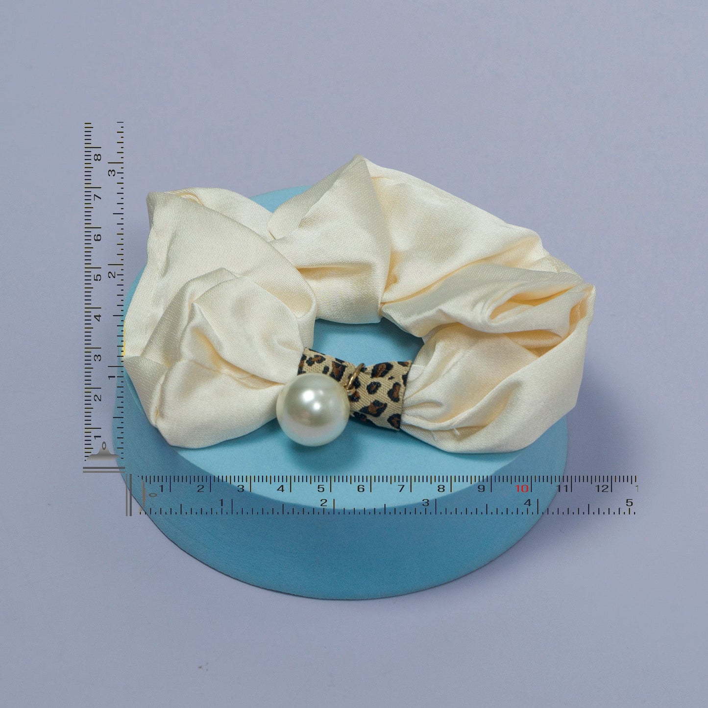 Satin Pearl Hair Scrunchie (12 Pcs) - UBKWS1116