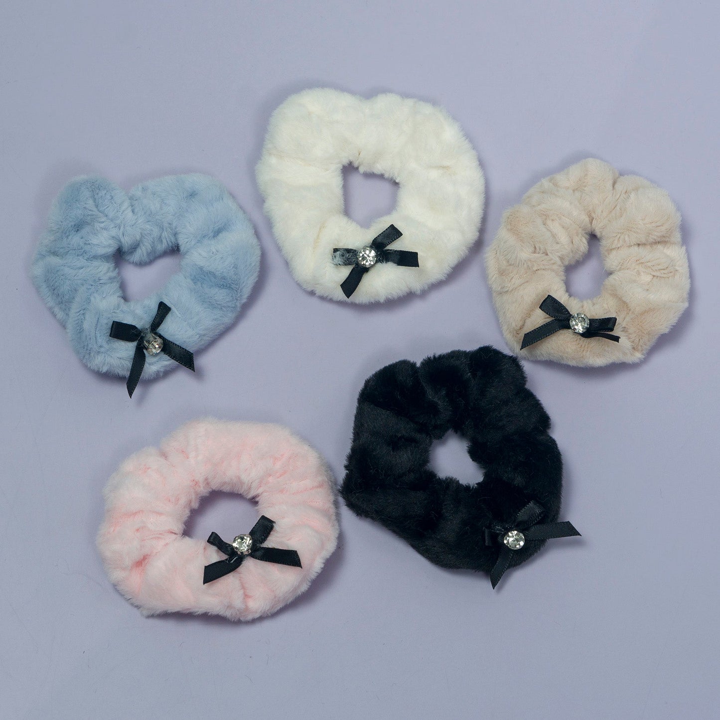 Fur Hair Scrunchies (12 Pcs) - UBKWS1117