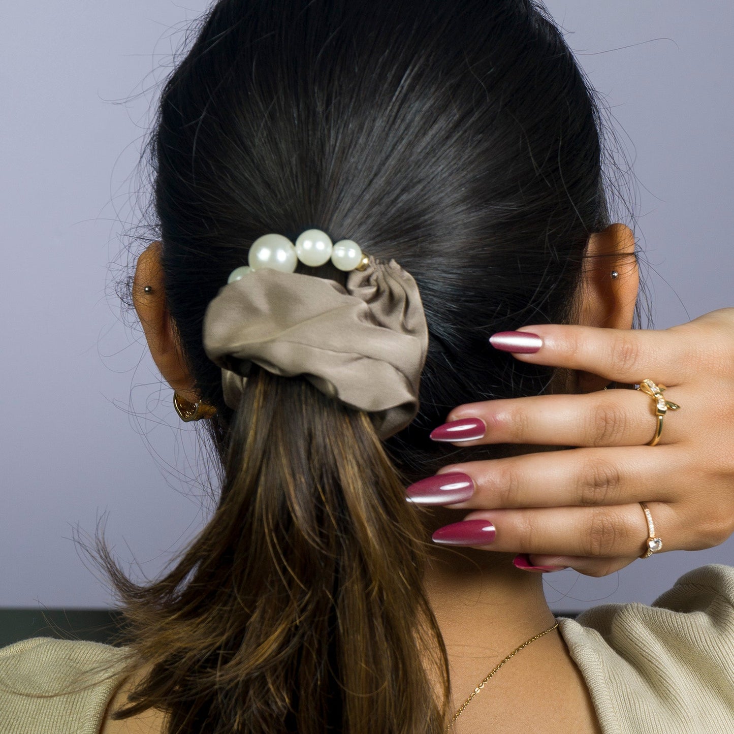 Pearl Hair Scrunchies (12 Pcs) - UBKWS1120