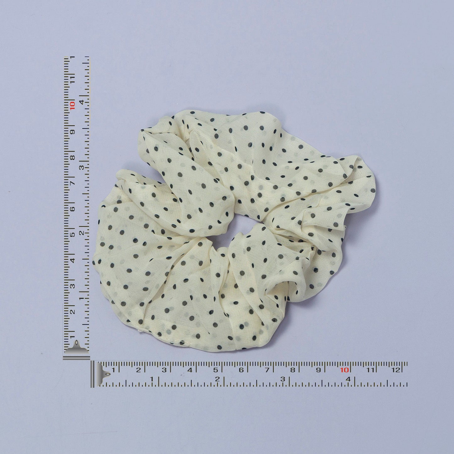 Polka Dot Chiffon Hair Scrunchie (12Pcs) - UBKWS1124