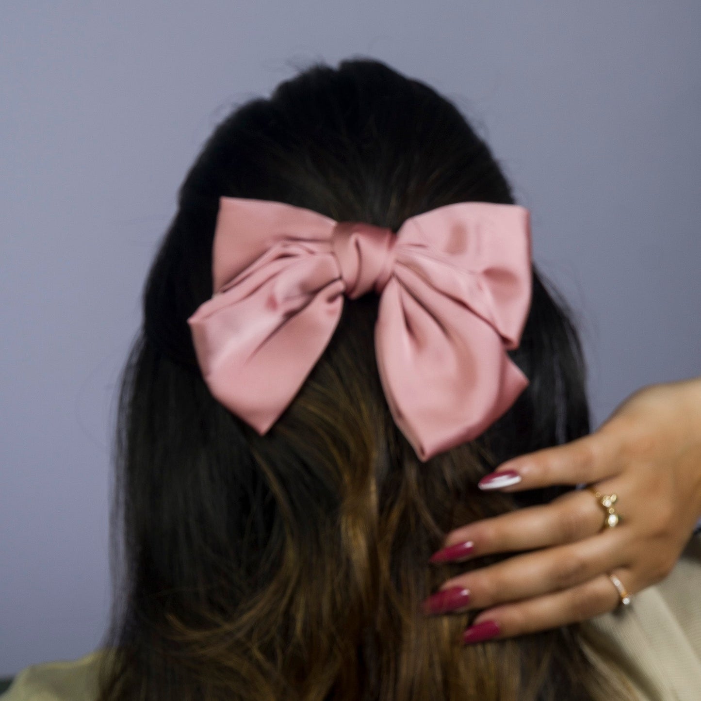 Solid Satin Bow Hair Clip (12Pcs) - UBKWS1065