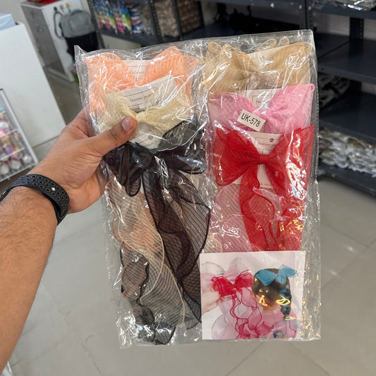 Organza Bow hair pins (12Pcs) - UBKWS984