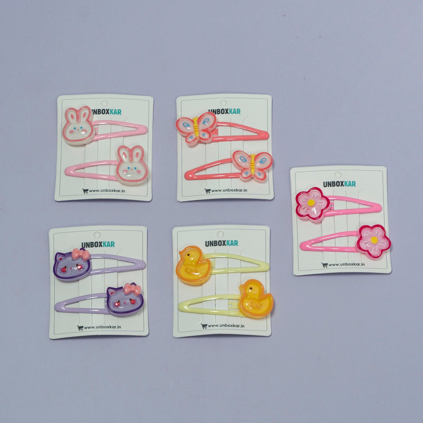 Cute Cartoon Snap Hair Clip Set (12 Pcs) - UBKWS1071