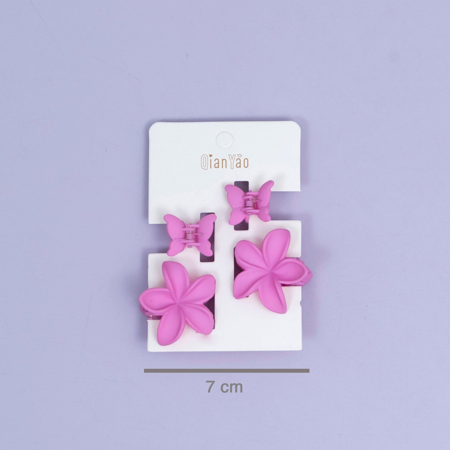 Matte Floral Hair Claw Set (1Dz) - UBKWS2484