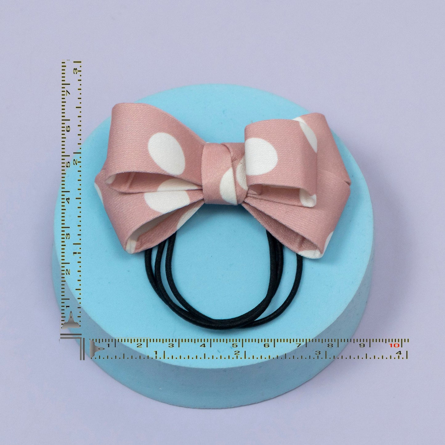 Polka Dot Fabric Bow Hair Tie (1Dz) - UBKWS2215