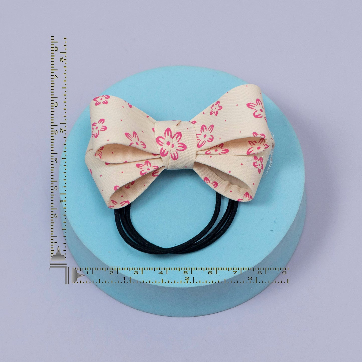 Floral Bow Hair Rubber (1Dz) - UBKWS2216