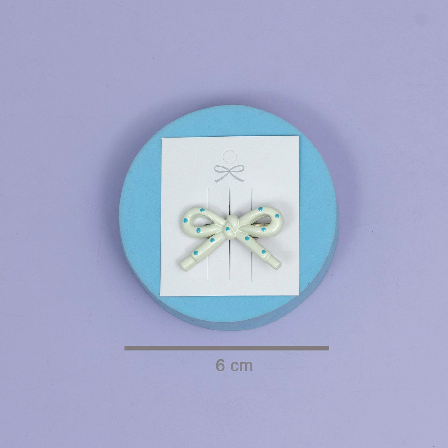 Pastel Polka Bow Hair Clip (1Dz) - UBKWS2504