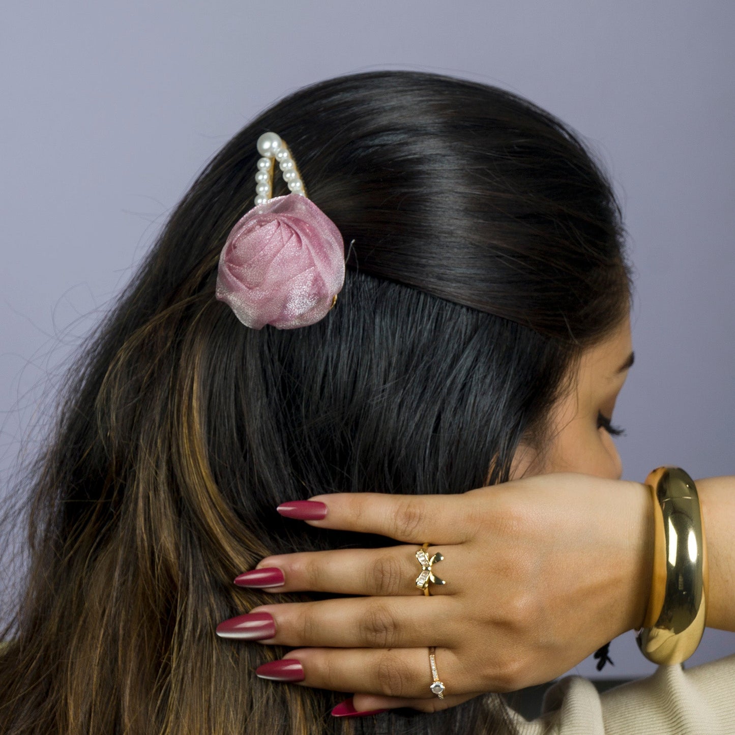 Pearl Rose Hair Clip (12Pcs) - UBKWS1074
