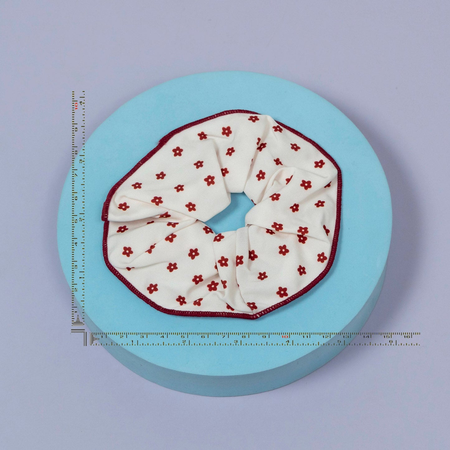 Classic Red Print Fabric Scrunchie (1Dz) - UBKWS2224