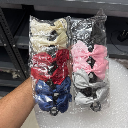 Shiny Satin Bow Hair Claw (12Pcs) - UBKWS1241