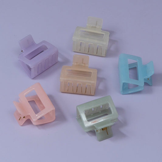 Pastel Gloss Square Hair Claw (12Pcs) - ubkws1178