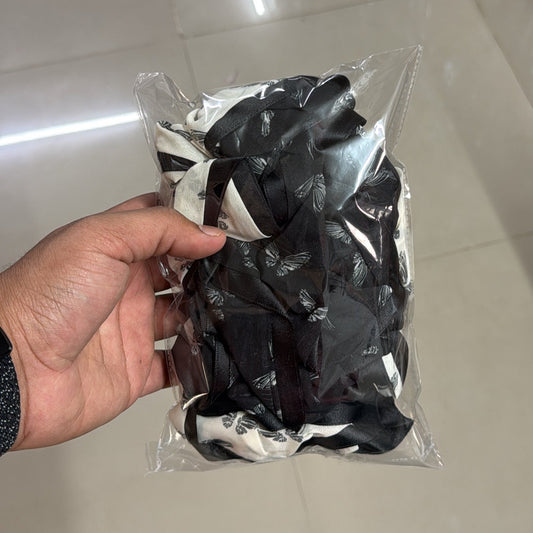 Printed Sheer Edge Hair Scrunchie (12Pcs) - UBKWS1059