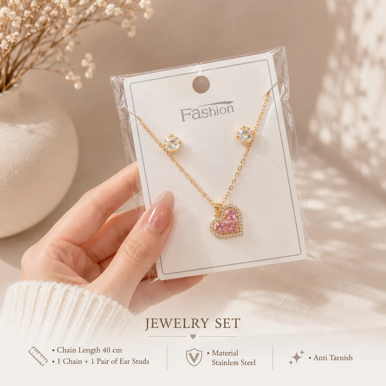 Jewelry Set โ heart (1 Set) - UBKWS3018