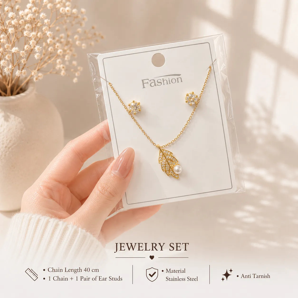 Jewelry Set โ leaf (1 Set) - UBKWS3022
