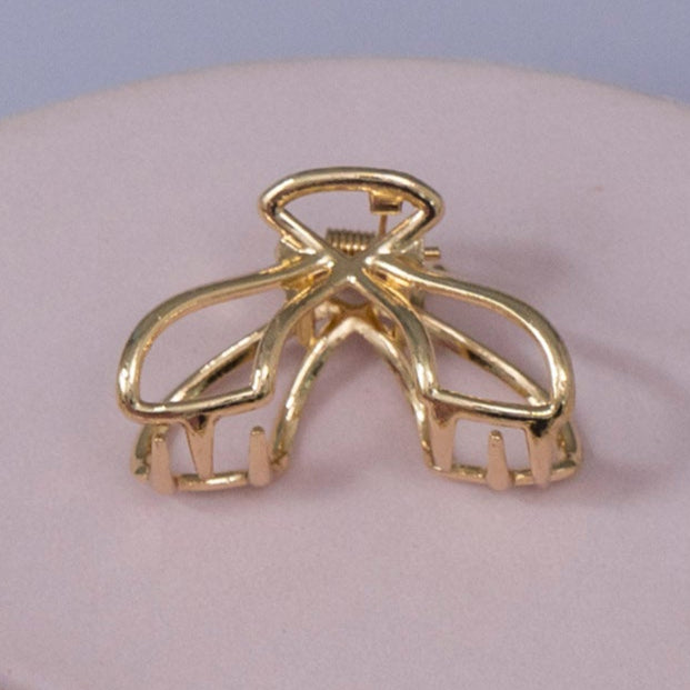 Golden Metal Hair Claw Set (12Pcs) - UBKWS1181