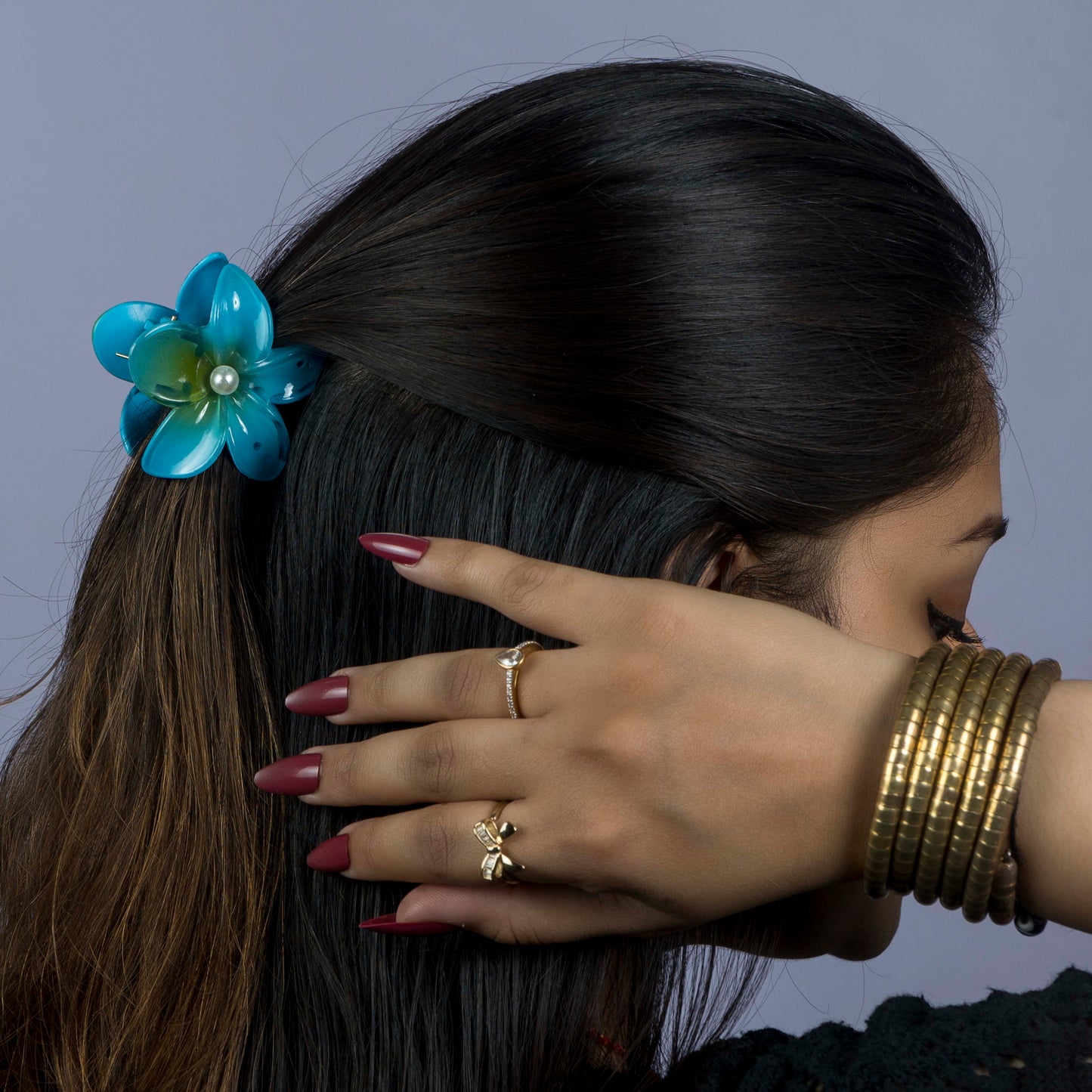 Flower Pearl Hair Claw (12Pcs) - UBKWS1138