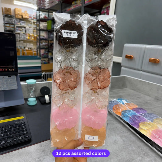 Korean hibiscus flower clip (1Dz) - UBKWS2813