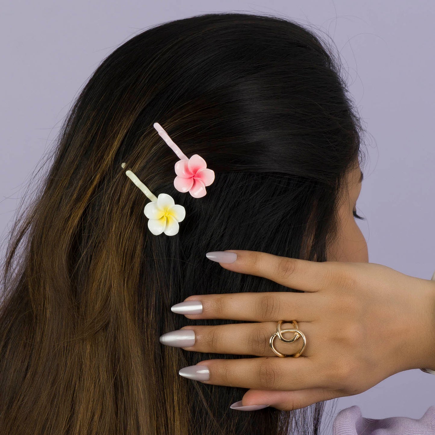Kids Flower hair pins (Pack of 12) - UBKWS1007