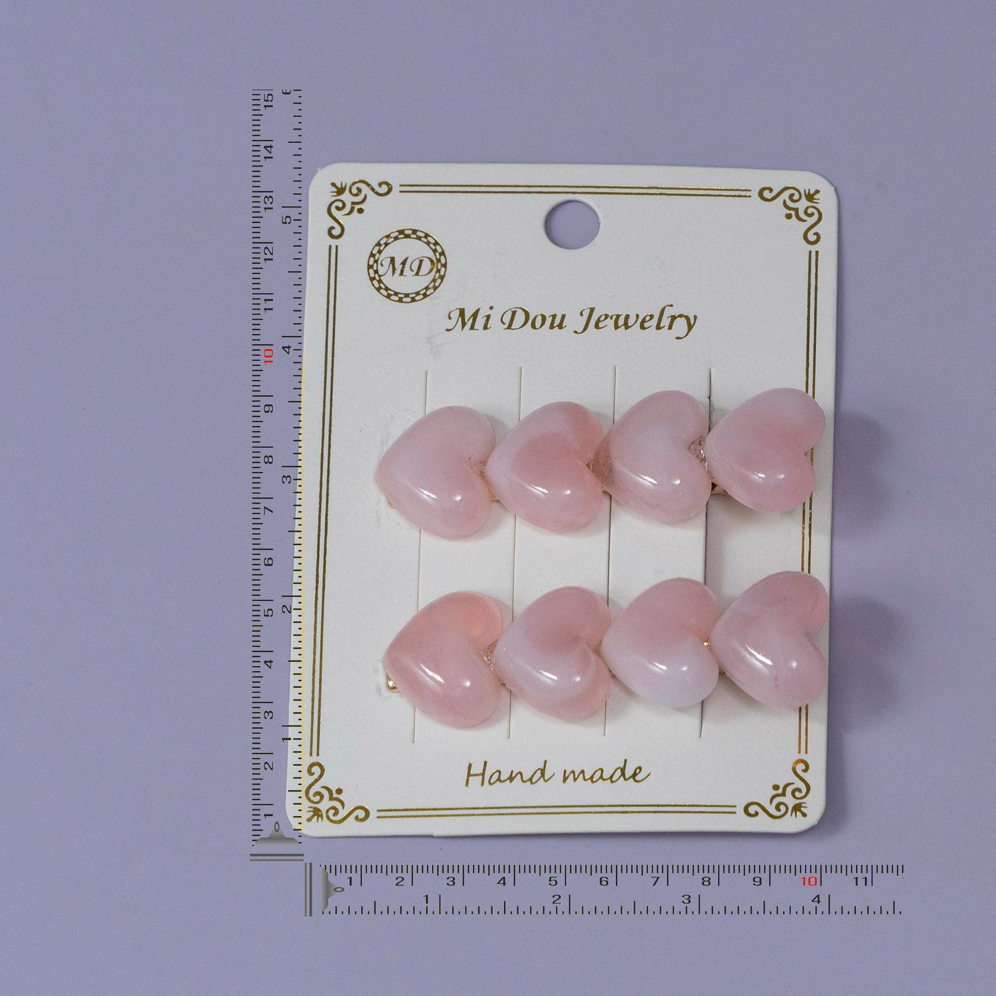 Glossy Heart Hair Pin Set (12 Sets - UBKWS1185