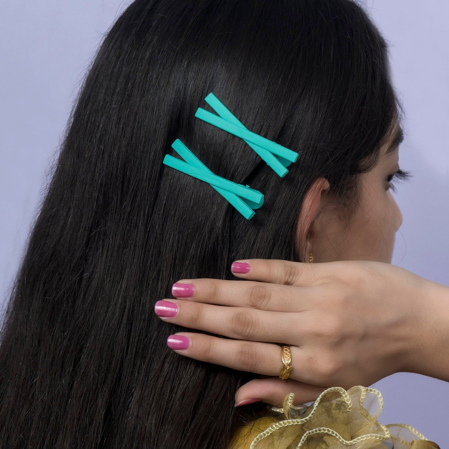 Matte Finish Long Tic-Tac Hair Pin Set (12Sets) - UBKWS1188