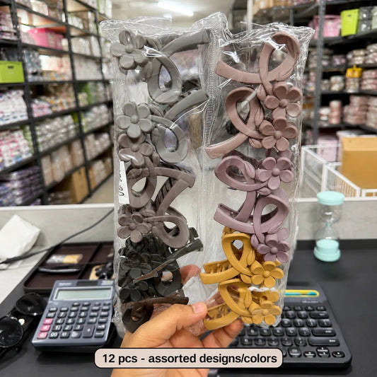 Matt flower hair claw (1Dz) - UBKWS2937