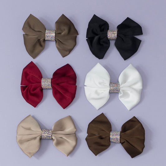 Satin Bow Crystal Clip (12Pcs) - UBKWS1190