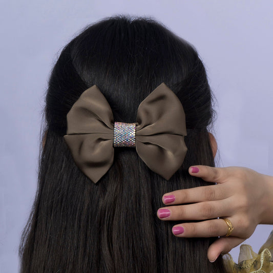 Satin Bow Crystal Clip (6Pcs) - UBKWS1190