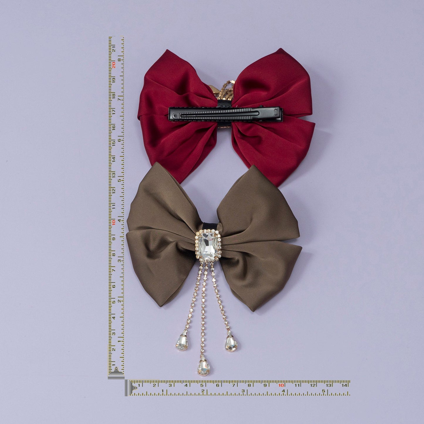 Royal Satin Crystal Drop Bow (12Pcs) - UBKWS1191