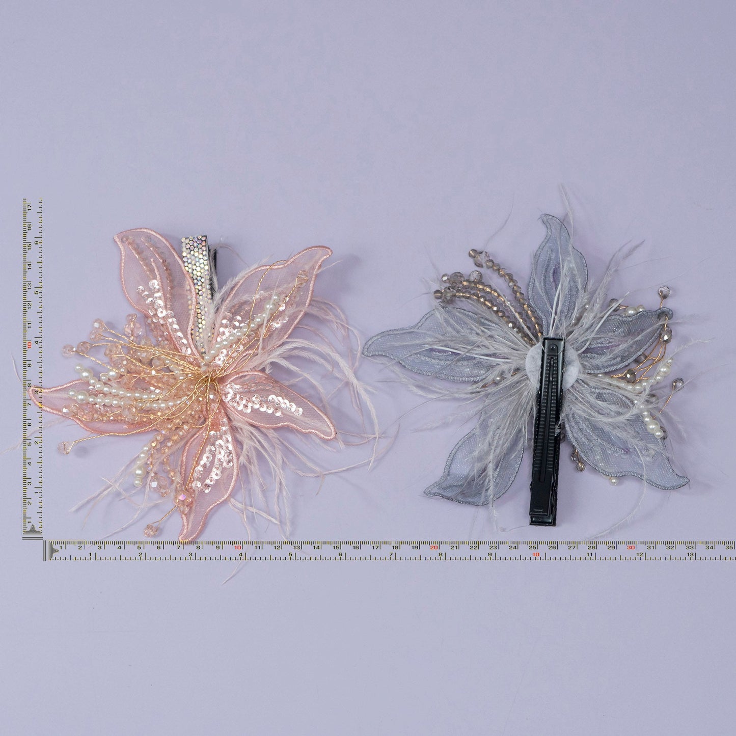 Feather Sequin Flower Clip (12Pcs) - UBKWS1193