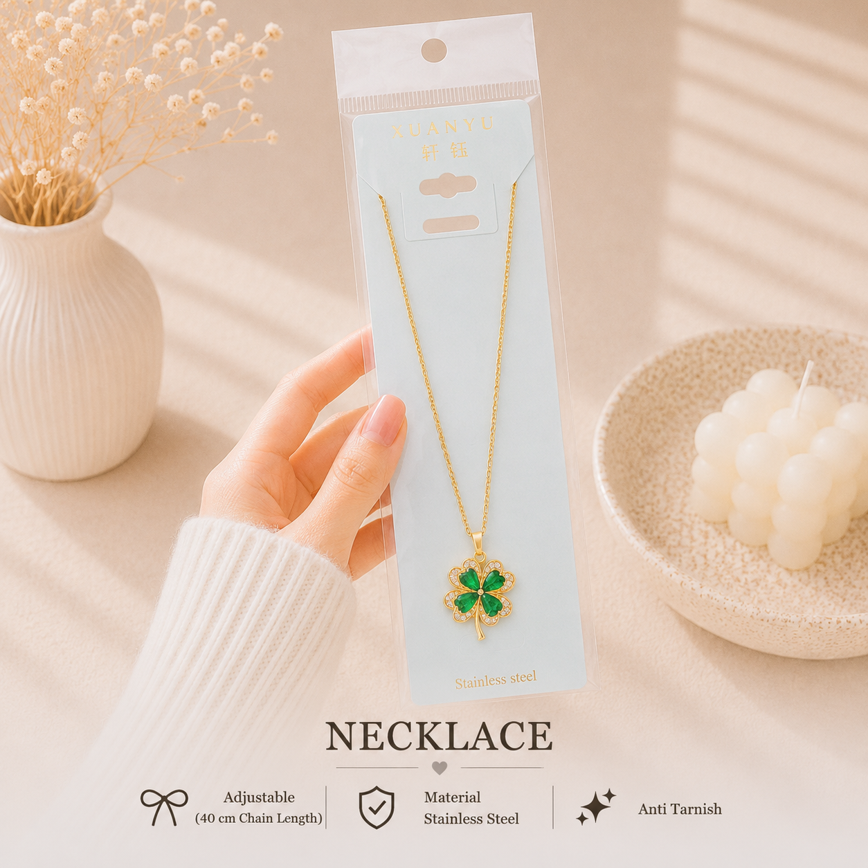Korean Pendant Necklace - UBKWS3054