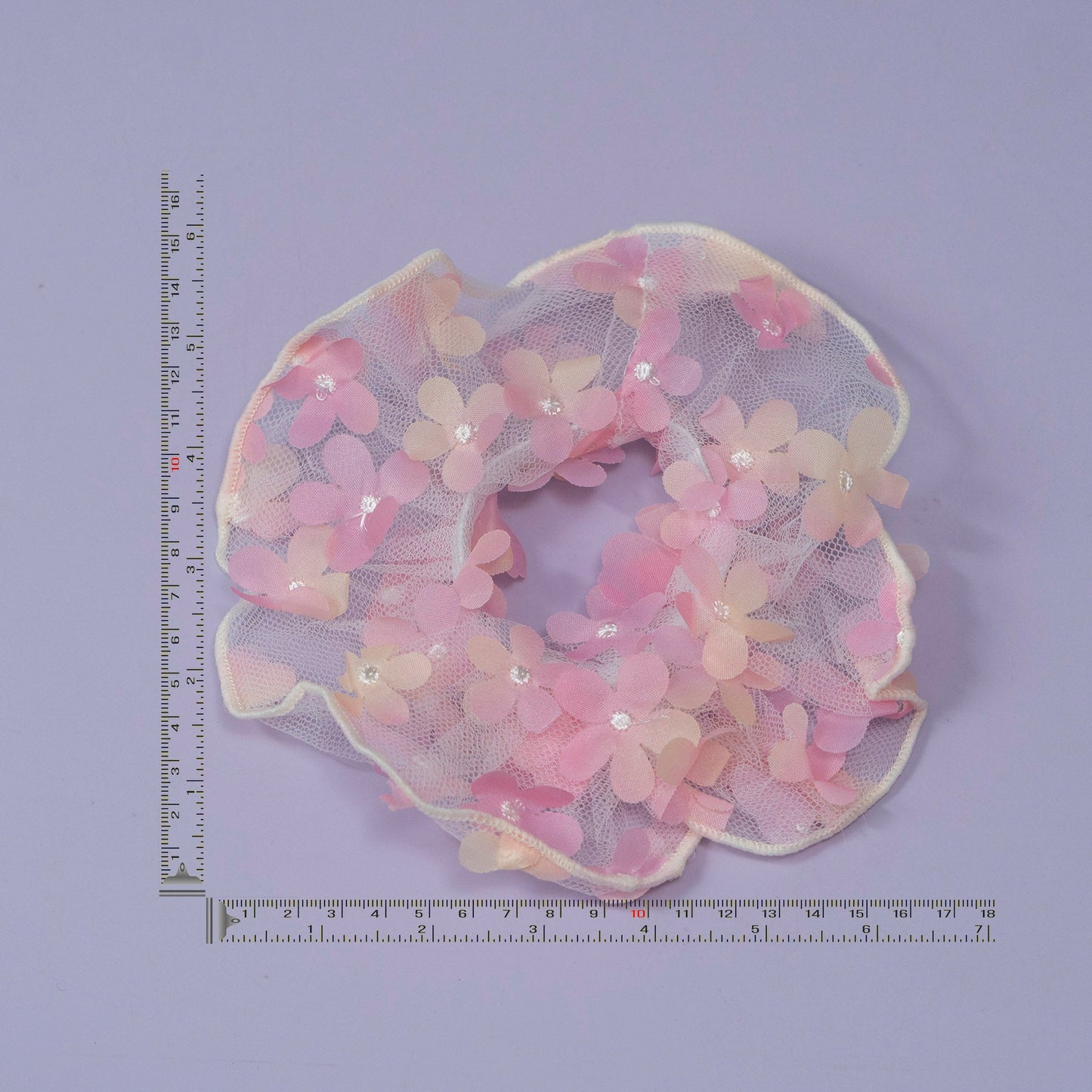 Floral Mesh Scrunchie (12Pcs) - UBKWS1196