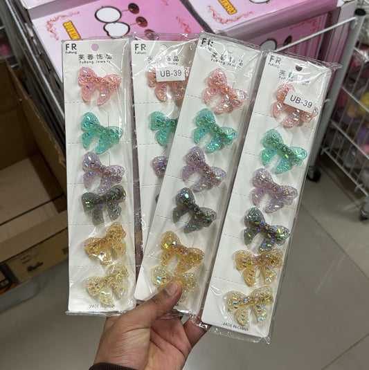 Glitter hair pins (Pack of 12) - UBKWS770
