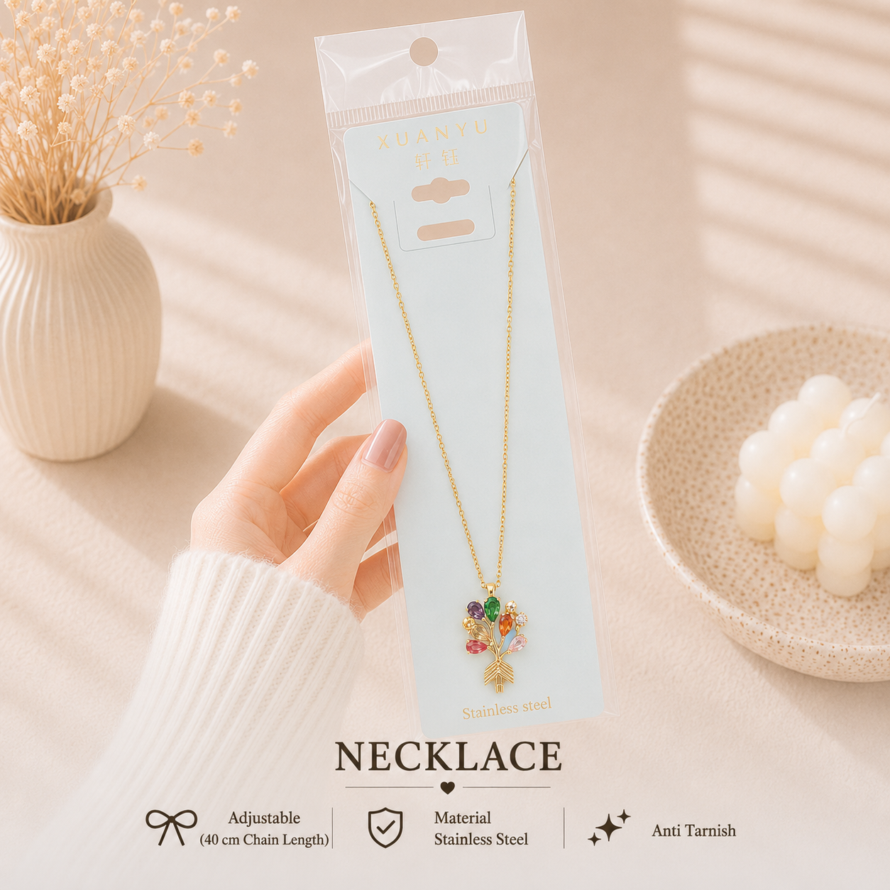 Korean Pendant Necklace - UBKWS3055