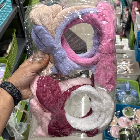 Furry Bunny Ear Headband (12Pcs) - UBWS1238