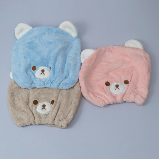 Bear Plush Hair Drying Cap (12Pcs) - UBKWS1199