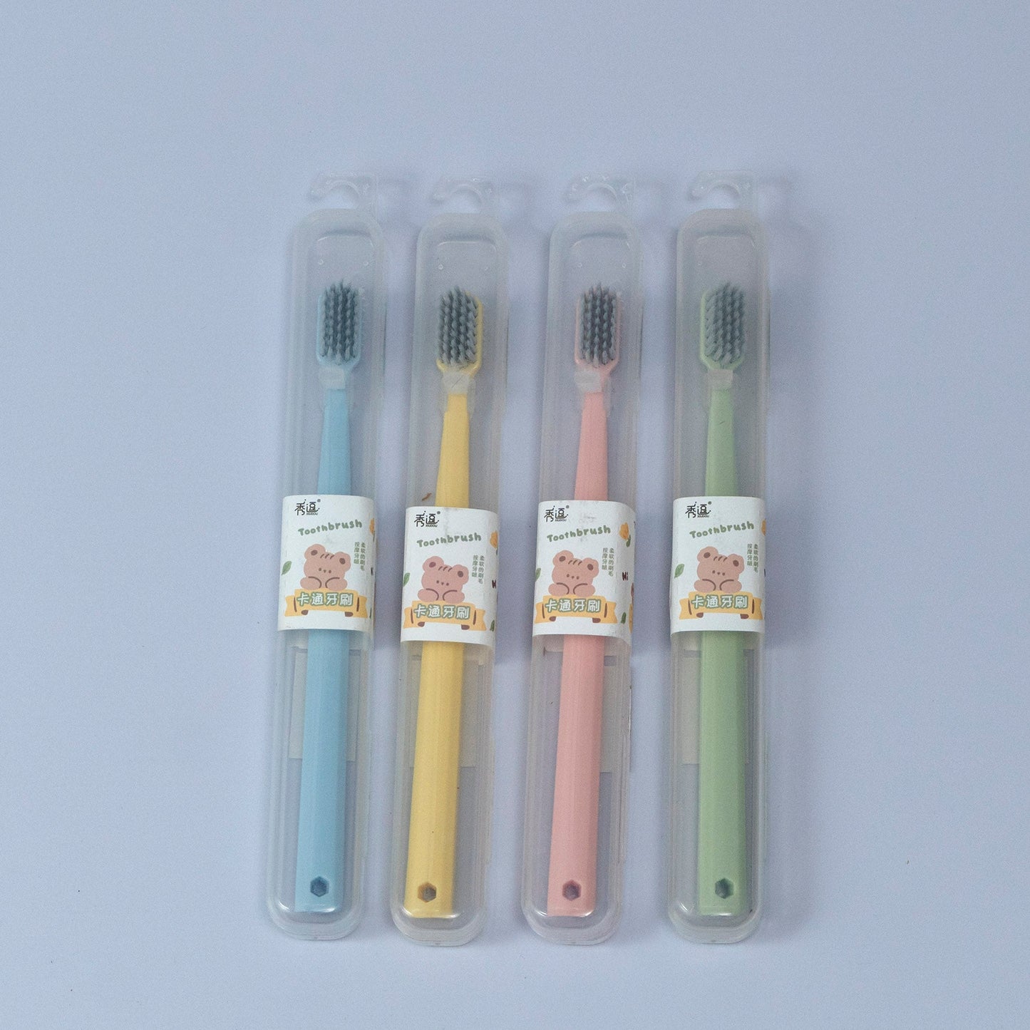 Pastel Travel Toothbrush with Case (12Pcs) - UBKWS1201