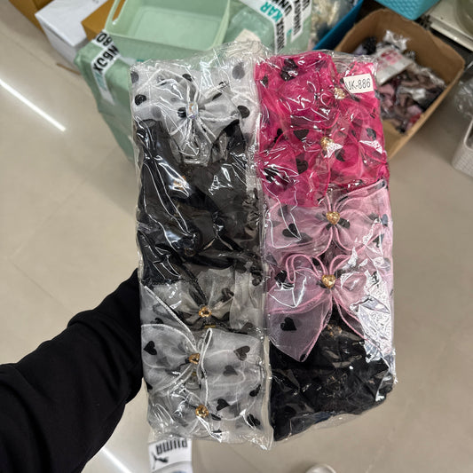 Polka Dot Bow Hair Claw (12Pcs) - UBKWS1172