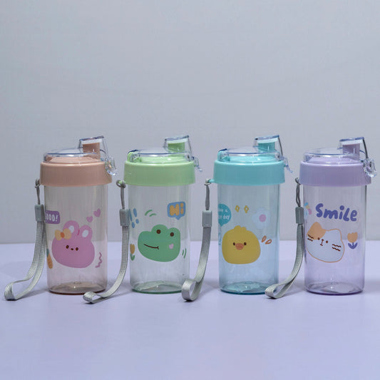 Cute Cartoon Printed Bottle with Strap (6Pcs) - UBKWS1212