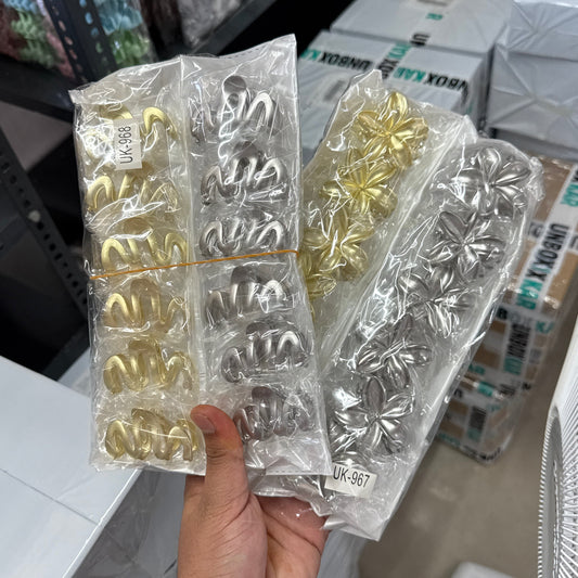 Metallic Mini Claw Clip Set (12Pcs) -UBKWS1222